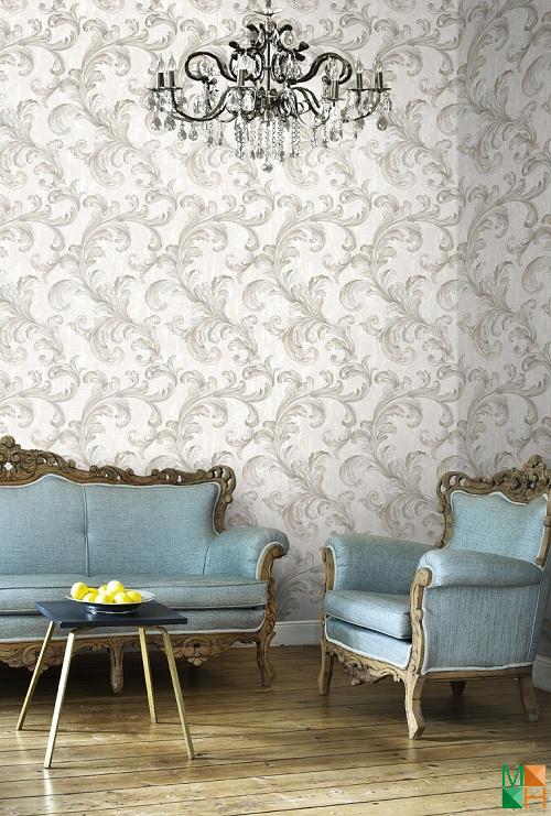 Chọn giấy dán tường phòng khách theo phong cách cổ điển châu Âu 