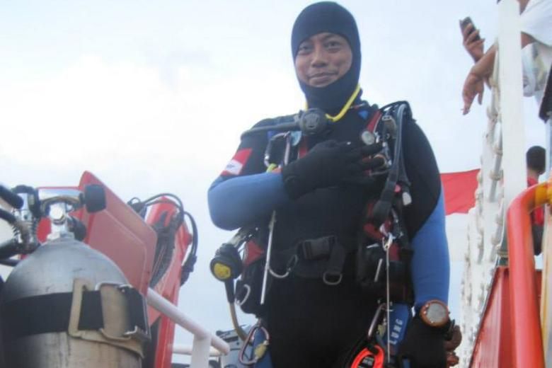 Thợ lặn Syachrul Anto không may thiệt mạng khi làm nhiệm vụ. (Ảnh: Straits Times)