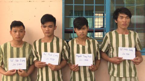 4 đối tượng tại cơ quan công an.