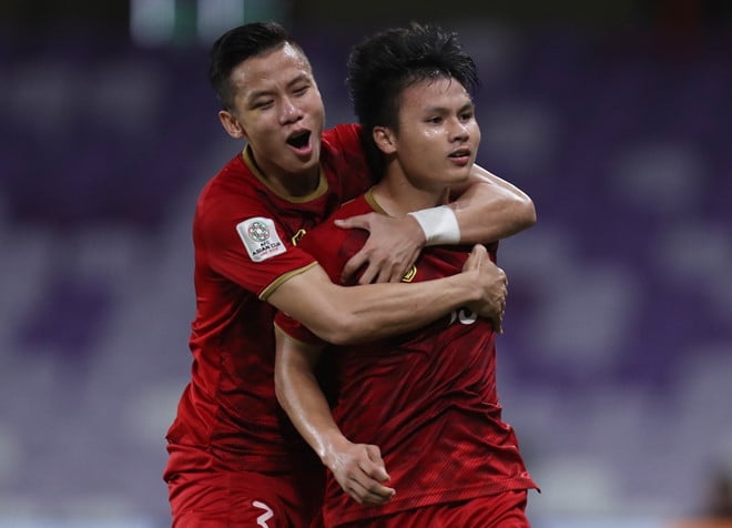 Quang Hải mở ra chiến thắng cho tuyển Việt Nam.   