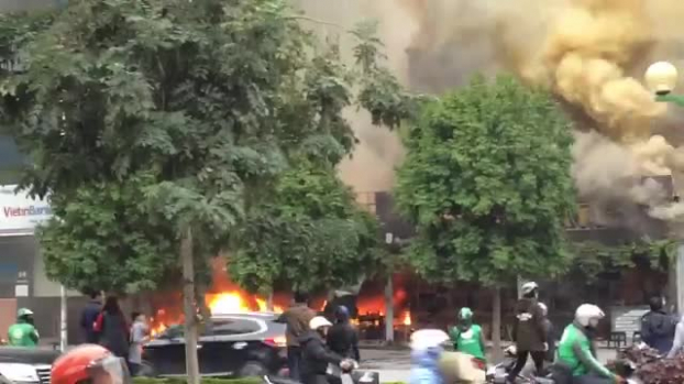 Hiện trường xảy ra vụ cháy.
