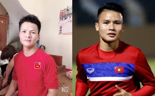 Chàng trai có gương mặt giống với cầu thủ Quang Hải khiến cư dân mạng thích thú.