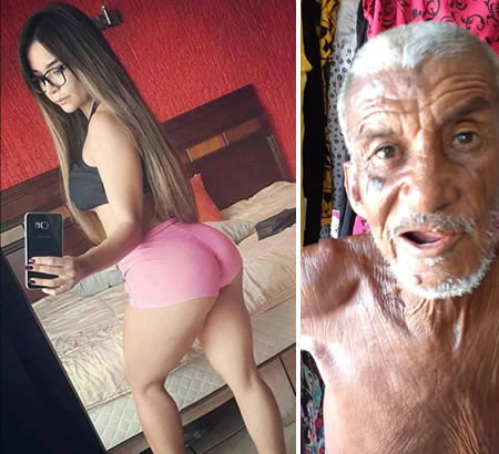 Cụ ông Francinaldo Aparecido, 74 tuổi và người tình trẻ Mayra, 18 tuổi.
