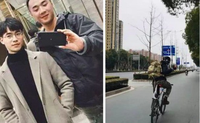Chàng trai đạp xe đạp 500 km để về quê ăn Tết.