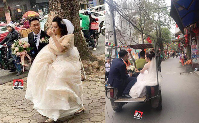 Hình ảnh các cặp đôi cưới trùng ngày diễn ra hội nghị thượng đỉnh Mỹ - Triều. Nguồn: Hóng.