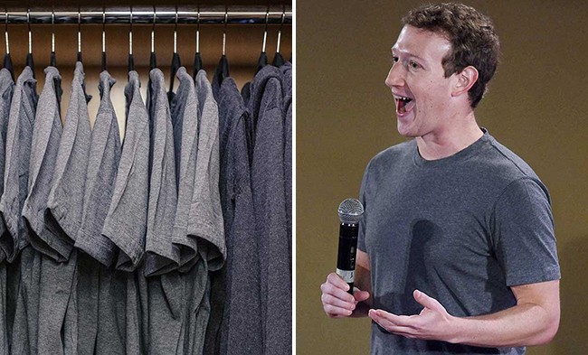 Ông chủ Facebook thường mặc chiếc áo phông màu xám đơn giản.