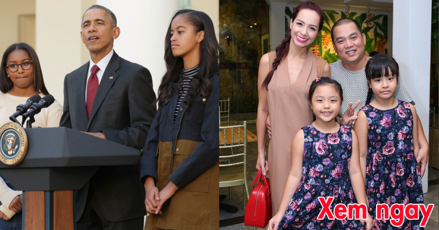 Tổng thống Obama có hai con gái xinh đẹp. 