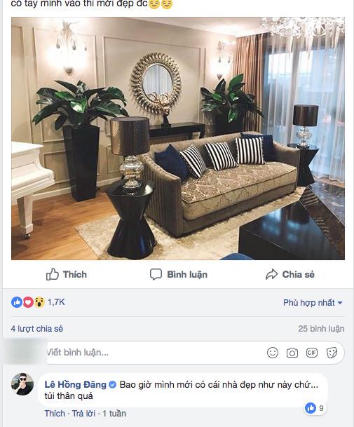 Hồng Đăng dí dỏm chúc mừng đồng nghiệp thân thiết bằng câu bình luận đầy dỗi hờn.