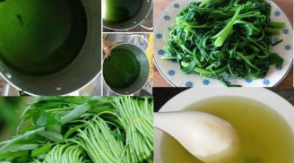 Thấy nước luộc rau muống chuyển sang màu này thì đổ ngay, chớ dại 'tiếc của' mà mua bệnh vào người