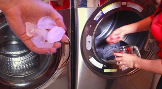 Bỏ thêm 3 viên đá vào máy giặt, quần áo lấy ra tự phẳng lì lại sạch tinh như mới