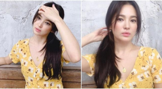 Song Hye Kyo để lại tóc dài thẳng đẹp như nữ thần mùa xuân