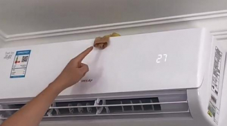 Mẹ thông thái đặt 1 chiếc tất lên trên điều hòa và bật mí công dụng nghe xong ai cũng học theo