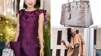 Ngắm mãi chiếc túi xách Hermes da cá sấu bạch tạng trị giá tiền tỷ của Lệ Quyên