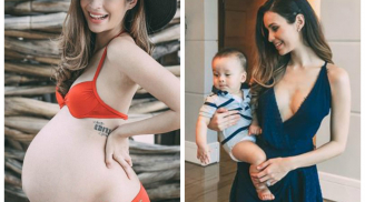 Vẻ đẹp gợi cảm khó cưỡng của bà mẹ bỉm sữa lấy lại vóc dáng sau 3 tuần sinh đôi