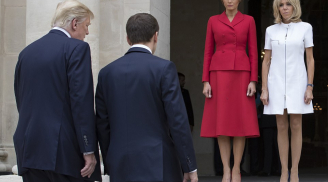Vợ Tổng thống Trump 'đọ' thời trang cực đẹp với đệ nhất phu nhân Pháp ngày gặp mặt