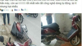 Quá nguy hiểm: Mẹ bất cẩn không tắt máy, con nhỏ ngồi phía trước vít ga lao thẳng ra đường