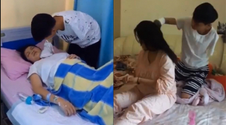 Video: Người chồng cụt cả 2 tay chăm vợ sau sinh khiến dân mạng rưng rưng nước mắt