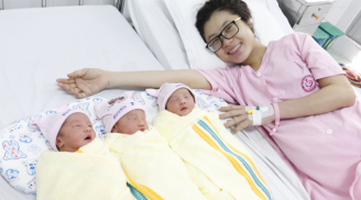 'Mẹ tròn con vuông' sau ca phẫu thuật mang tam thai hiếm gặp, vỡ ối sớm cho sản phụ 24 tuổi