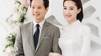 Cận nhan sắc Hoa hậu Thu Thảo xinh đẹp như tiên nữ bên ông xã đại gia trong ngày ăn hỏi
