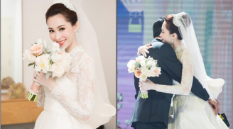 Ngẩn ngơ vẻ đẹp mong manh tựa thần tiên của Hoa hậu Đặng Thu Thảo nhòa lệ trong ngày cưới