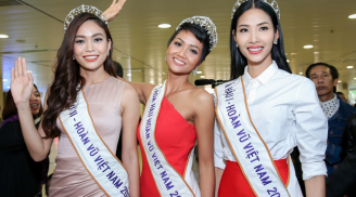 Mặc cực giản dị, Tân Hoa hậu và Á hậu Hoàn vũ Việt Nam 2017 làm 'náo loạn' sân bay ngày trở về!