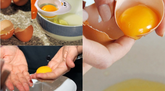 Mẹo tách lòng đỏ và lòng trắng trứng siêu nhanh, chỉ trong nháy mắt