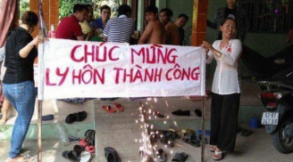 Vợ chồng ly hôn, cả làng treo băng rôn, tổ chức tiệc mừng