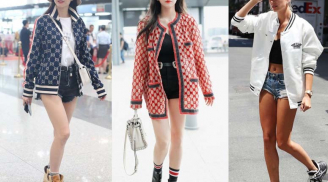 Cách lên đồ sành điệu với combo áo khoác mỏng cùng quần short tiện lợi trong ngày mưa se lạnh