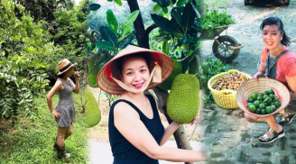 'Đã mắt' với vườn trái cây ven sông bạt ngàn, trĩu quả của gia đình diễn viên Chiều Xuân