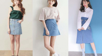 5 cách mix đồ với chân váy jeans siêu năng động cho các nàng thỏa thích xuống phố dịp lễ 2/9