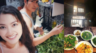 Ngọc Lan gây bất ngờ lớn với “bí mật” trên sân thượng khi khoe mâm cơm gia đình....toàn rau
