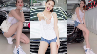 Ngọc Trinh tạo dáng sành điệu bên xe hơi tiền tỷ nhưng lại khiến dân tình 'ngượng chín mặt' vì điều này