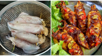 Cuối tuần vào bếp làm mực chiên mắm tỏi ớt thơm nức mũi, chồng 'ăn phở' cũng trở về thòm thèm cơm vợ nấu