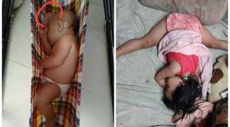 Con gái ngủ ngon lành trên võng, mẹ giật thót mình khi thấy con vừa ngủ vừa 'múa ba lê'...