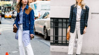 Với cách mix này, bạn mới thấy mặc quần jeans trắng chưa bao giờ dễ dàng như vậy