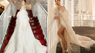 Đông Nhi “chơi trội” tại sự kiện với chiếc váy dài 2 mét gây khó khăn trong việc di chuyển