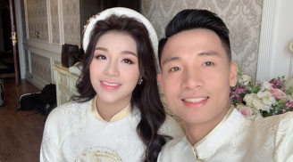 Bùi Tiến Dũng 'tay trong tay' hạnh phúc bên vợ sắp cưới trong lễ ăn hỏi