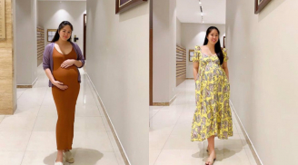 Lê Phương đăng ảnh bụng bầu 7 tháng nặng nề nhưng ông xã lại vô tình nói điều này