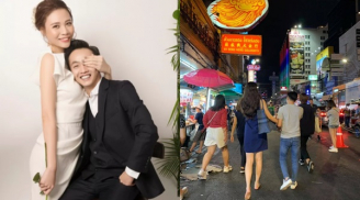 Đàm Thu Trang gây xôn xao với chi tiết bất thường khi cùng chồng tay trong tay dạo phố Bangkok