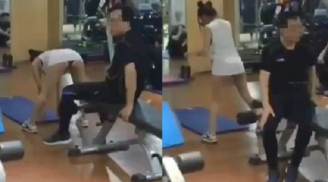 Cô gái thản nhiên diện đồ ngắn cũn cỡn trong phòng tập gym khiến ai cũng 'đỏ mặt'
