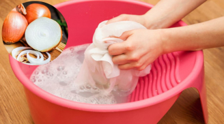 Cho hành tây vào ngâm cùng áo trắng và để qua đêm, kết quả sẽ khiến bạn kinh ngạc