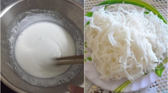 Bún ngoài hàng chứa hàn the, mẹ tự làm theo cách này chỉ 1 nhoáng là có rổ bún trắng phau không độc hại