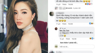 Bảo Thy đáp trả khi bị thắc mắc lẻ bóng trong chuyến trăng mật