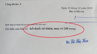 Đi khám đau lưng, bệnh nhân được bác sĩ kê đơn 'mua vở 200 trang'