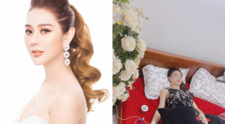 Giữa nghi vấn dao kéo vì đôi mắt khác lạ, Lâm Khánh Chi bất ngờ đăng ảnh phải nằm truyền nước