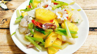 Mực xào dứa thơm ngon, đậm đà đúng hàng cực phẩm