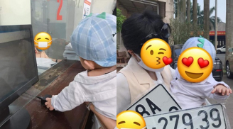 Bấm biển xe ô tô thay bố, em bé khiến ai cũng phải 'tròn mắt' vì kết quả 'cực độc'