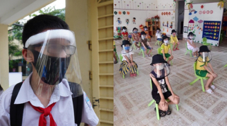 Học sinh đeo kính chắn giọt bắn đến trường: Bác sĩ cảnh báo nguy cơ ảnh hưởng thị lực