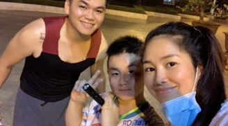 Nửa đêm còn làm điều này, ông xã Lê Phương thật sự thương yêu con của vợ như con mình