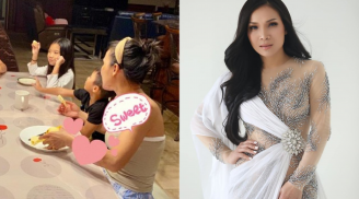 Hồng Ngọc đăng ảnh ngồi ăn cùng các con, để lộ phần góc mặt sau 2 tuần bị bỏng
